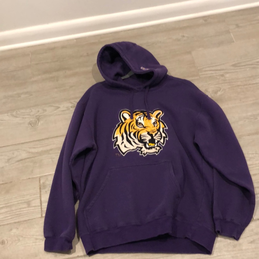 LSU TIGERS Large Tiger 🐅 Logo Hoodie Sweatshirt